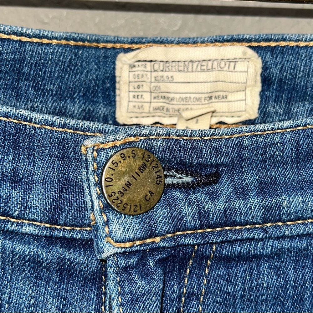 Anthropologie Current Elliott Patch Work Straight… - image 4